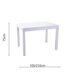 Tavolo Allungabile da Giardino Realizzato Interamente in Alluminio - Foglio