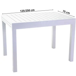 Tavolo Allungabile da Giardino Realizzato Interamente in Alluminio - Foglio