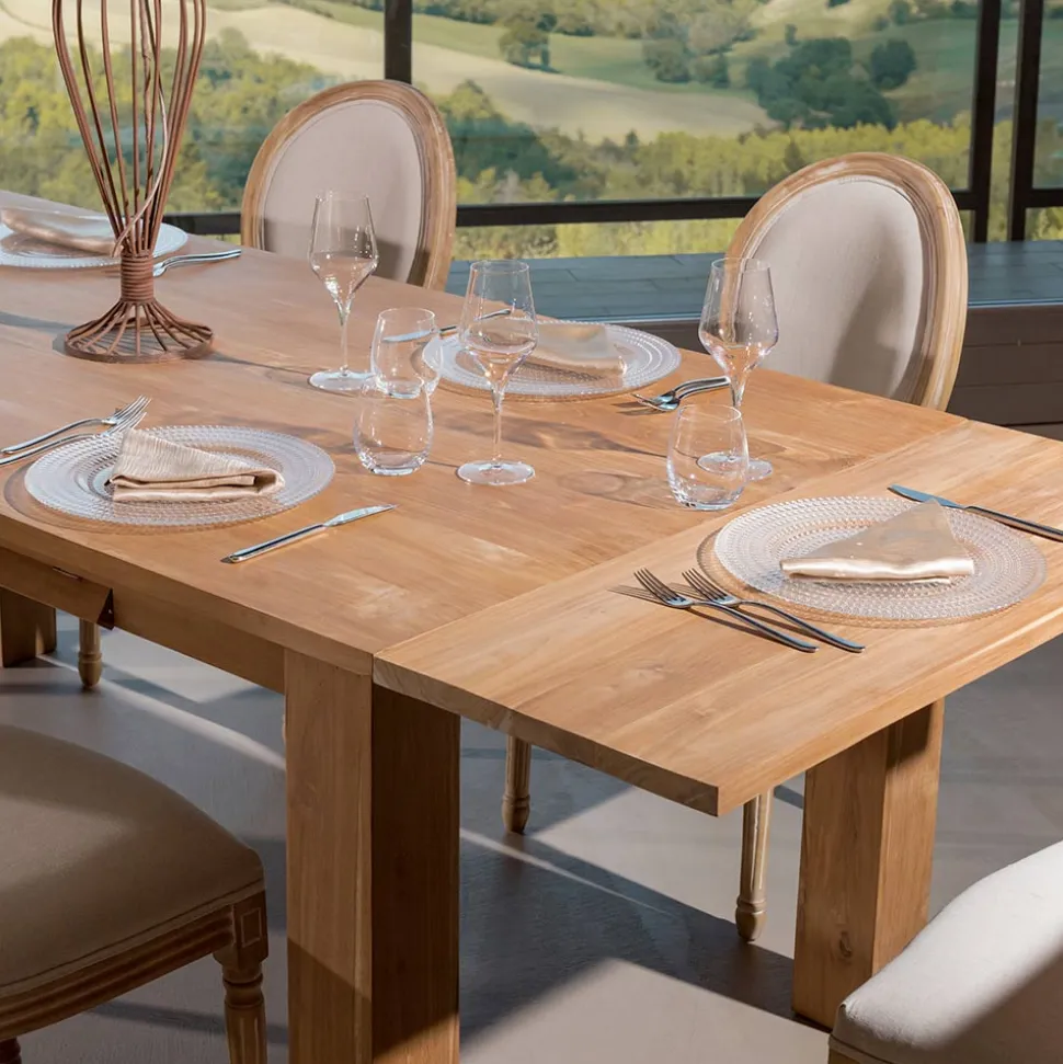 Tavolo Allungabile da Soggiorno Realizzato in Legno Teak Massello - Fidia