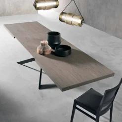 Tavolo Allungabile di Design in Legno Rovere 14 Posti - Oncino