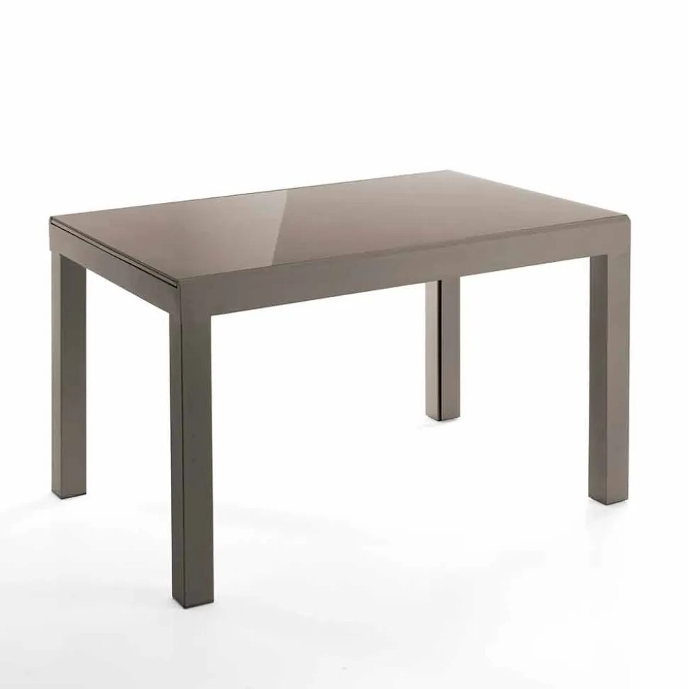 Tavolo Allungabile di Design in Vetro e Metallo - Guerriero