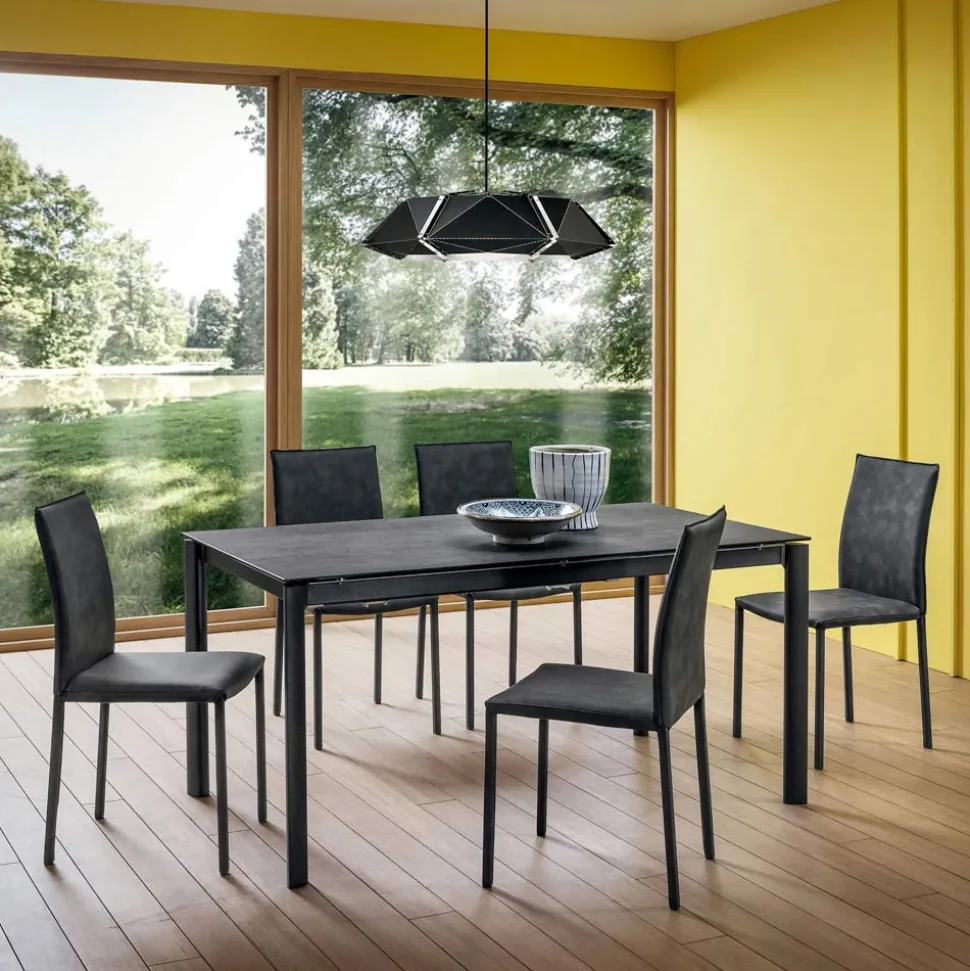 Tavolo Allungabile Fino a 240 cm con Piano in Laminam Made in Italy - Maltese