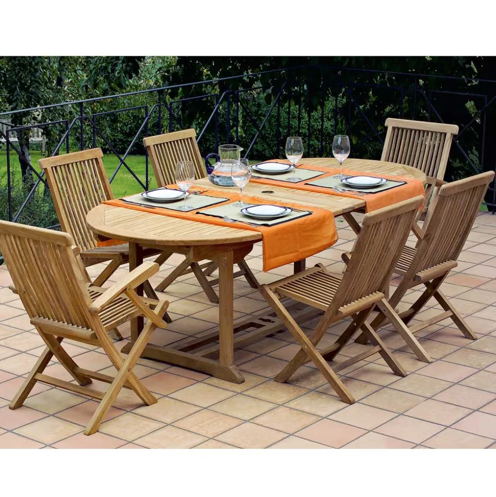 Tavolo Allungabile fino a 320 cm da Giardino in Teak – Yggdrasil