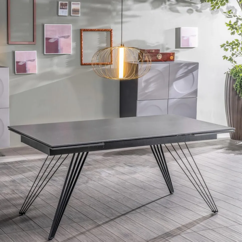 Tavolo Allungabile fino a 240 cm in Ceramica e Metallo - Bouquet