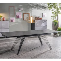 Tavolo Allungabile fino a 240 cm in Ceramica e Metallo - Bouquet
