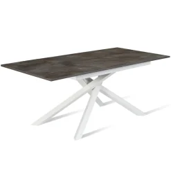 Tavolo Allungabile fino a 190 cm in Metallo e Piano in Melaminico - Lavanda