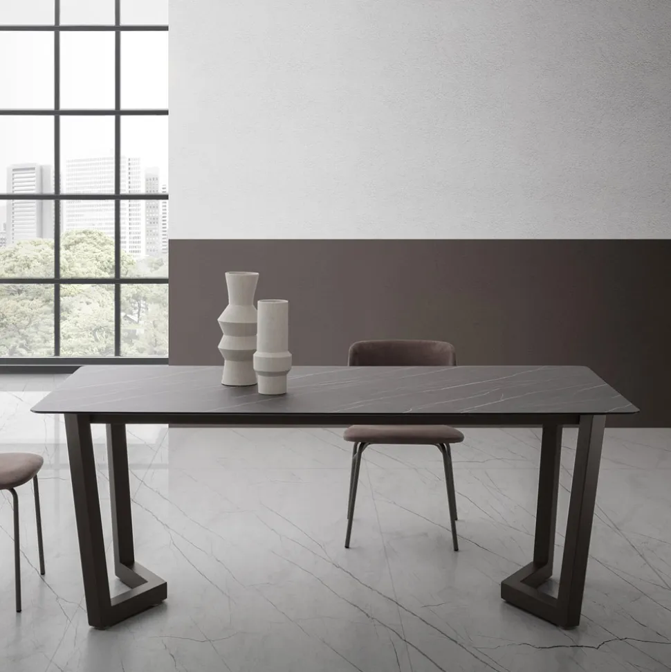 Tavolo Allungabile Fino a 300 cm in Hpl Stratificato Made in Italy - Bastiano