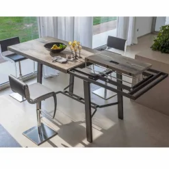 Tavolo Allungabile fino a 280 cm in Legno e Metallo Made in Italy - Gallotto