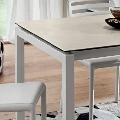 Tavolo Allungabile Fino a 238 cm in Laminam e Metallo Made in Italy - Remigio