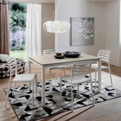 Tavolo Allungabile Fino a 238 cm in Laminam e Metallo Made in Italy - Remigio