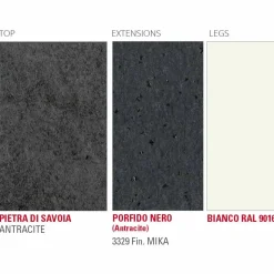 Tavolo Allungabile Fino a 238 cm in Laminam e Metallo Made in Italy - Remigio