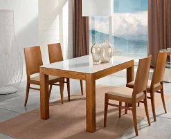Tavolo Allungabile fino a 270 cm in Vetro e Legno Frassino Made in Italy – Homer