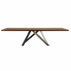 Tavolo Allungabile Fino a 300 cm in Legno e Acciaio Made in Italy - Settimmio