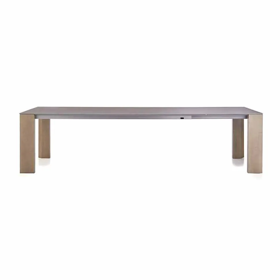 Tavolo Allungabile Fino a 300 cm in Ceramica e Gambe in Legno - Ipanemo