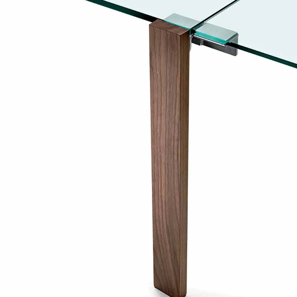 Tavolo Allungabile Fino a 280 cm in Vetro Trasparente Made in Italy – Sopot