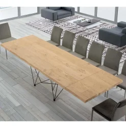 Tavolo Allungabile Fino 300 cm in Legno Impiallacciato Made in Italy – Ezzellino