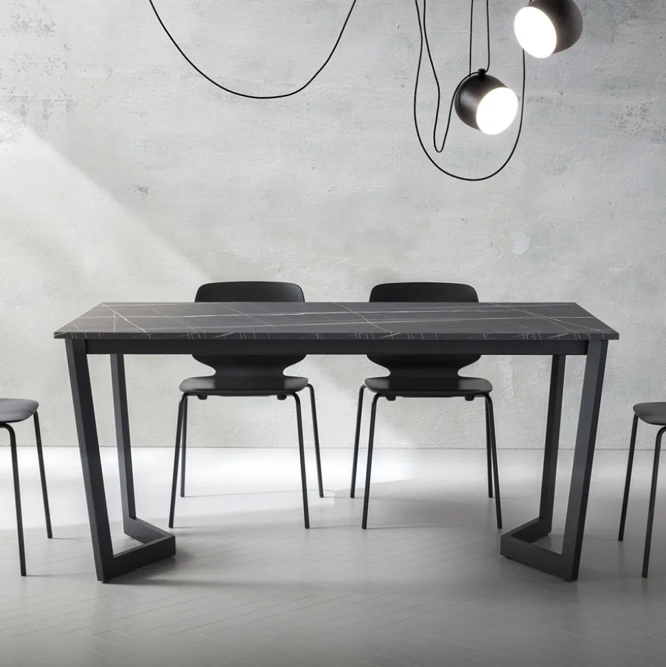 Tavolo Allungabile Fino 238 cm Metallo e Hpl Colorato Made in Italy - Pablito