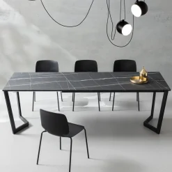 Tavolo Allungabile Fino 238 cm Metallo e Hpl Colorato Made in Italy - Pablito