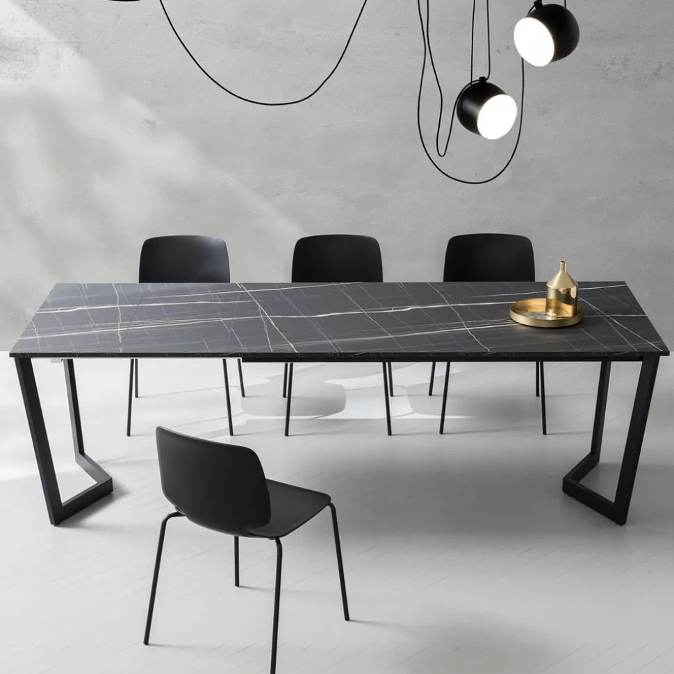 Tavolo Allungabile Fino 238 cm Metallo e Hpl Colorato Made in Italy - Pablito