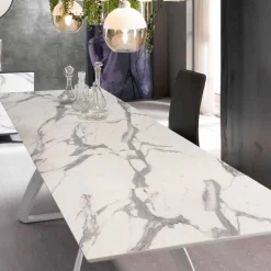 Tavolo allungabile fino 270 cm moderno con gambe in metallo, Villongo