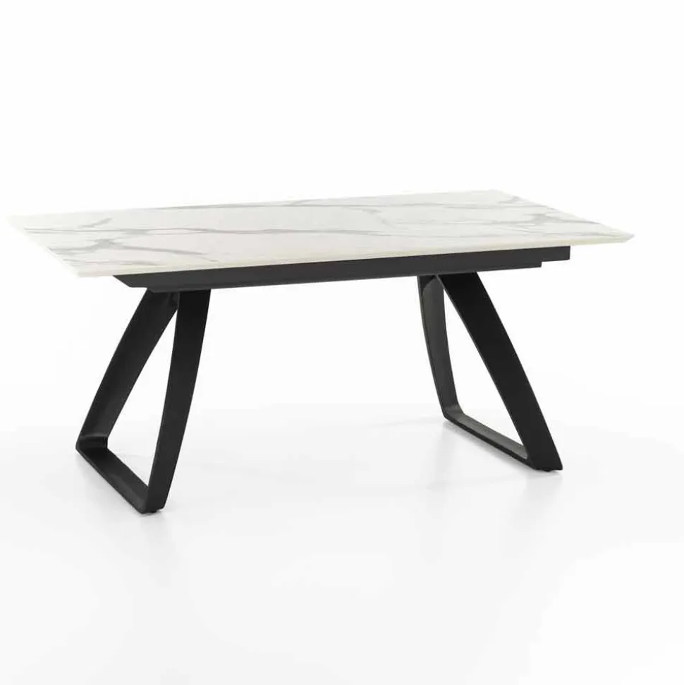 Tavolo allungabile fino 270 cm moderno con gambe in metallo, Villongo