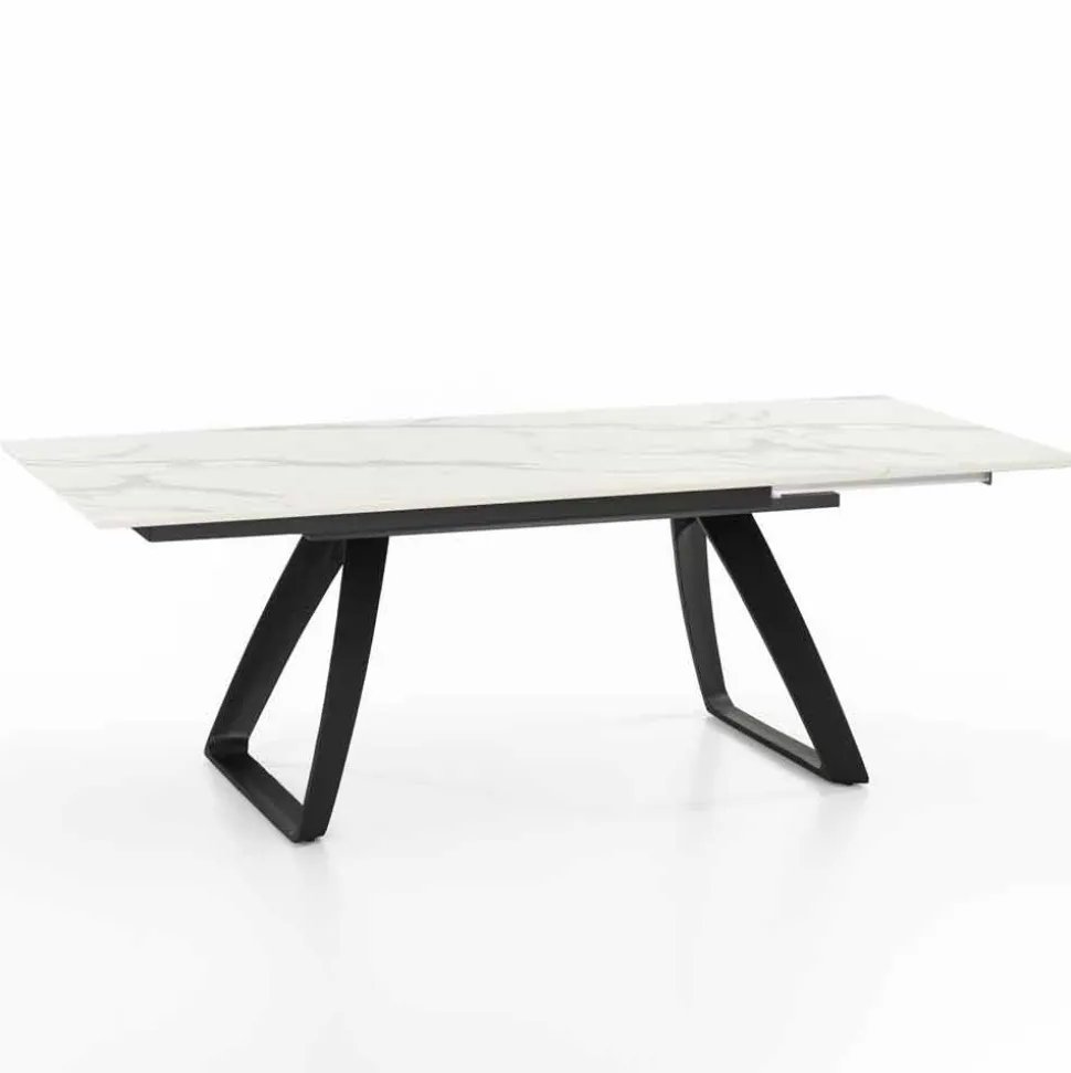 Tavolo allungabile fino 270 cm moderno con gambe in metallo, Villongo