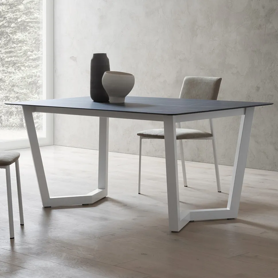 Tavolo Allungabile Fino 300 cm Piano Hpl Stratificato Made in Italy - Bastiano