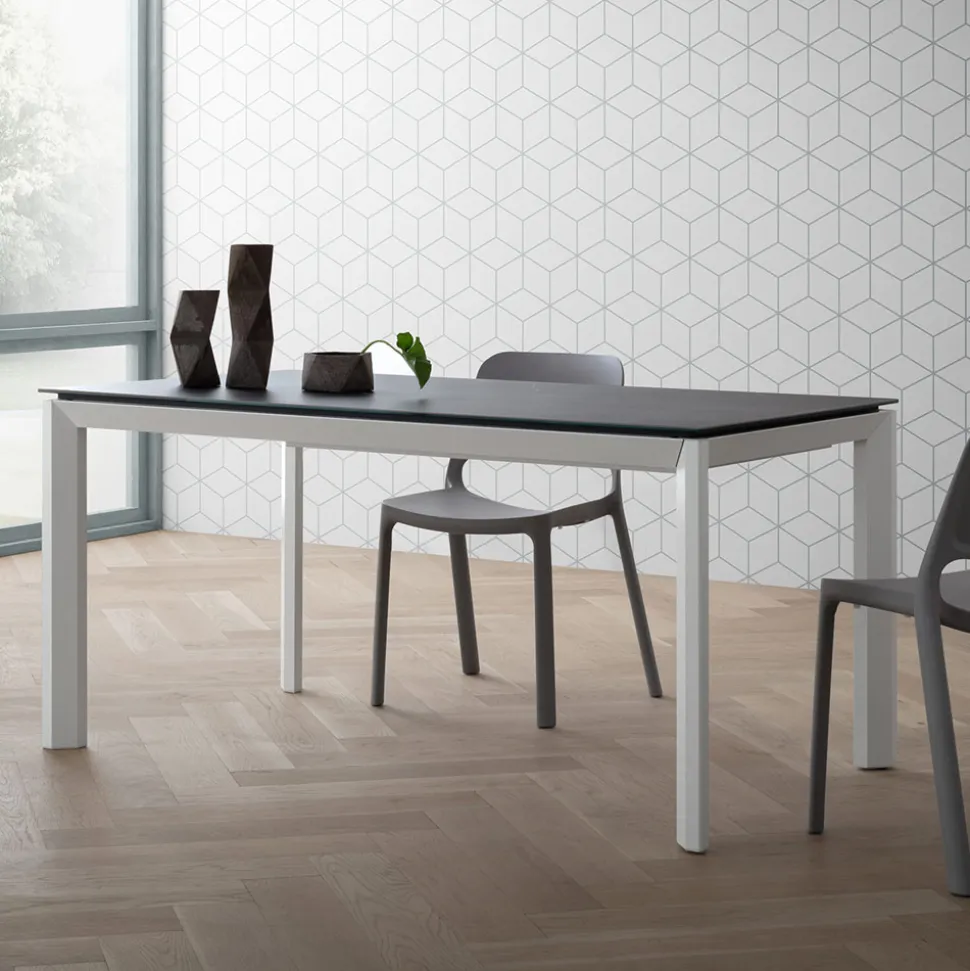 Tavolo Allungabile Fino 240 cm Piano in Laminam Made in Italy - Filiberto