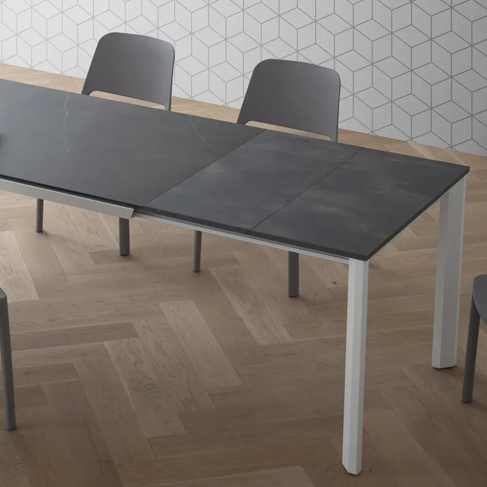 Tavolo Allungabile Fino 240 cm Piano in Laminam Made in Italy - Filiberto