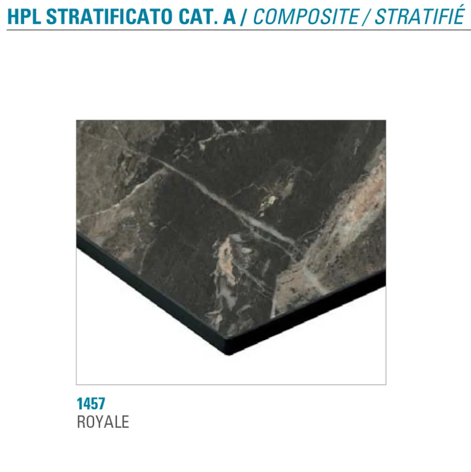 Tavolo Allungabile Fino 180 cm Tondo Hpl Stratificato Made in Italy - Bastiano