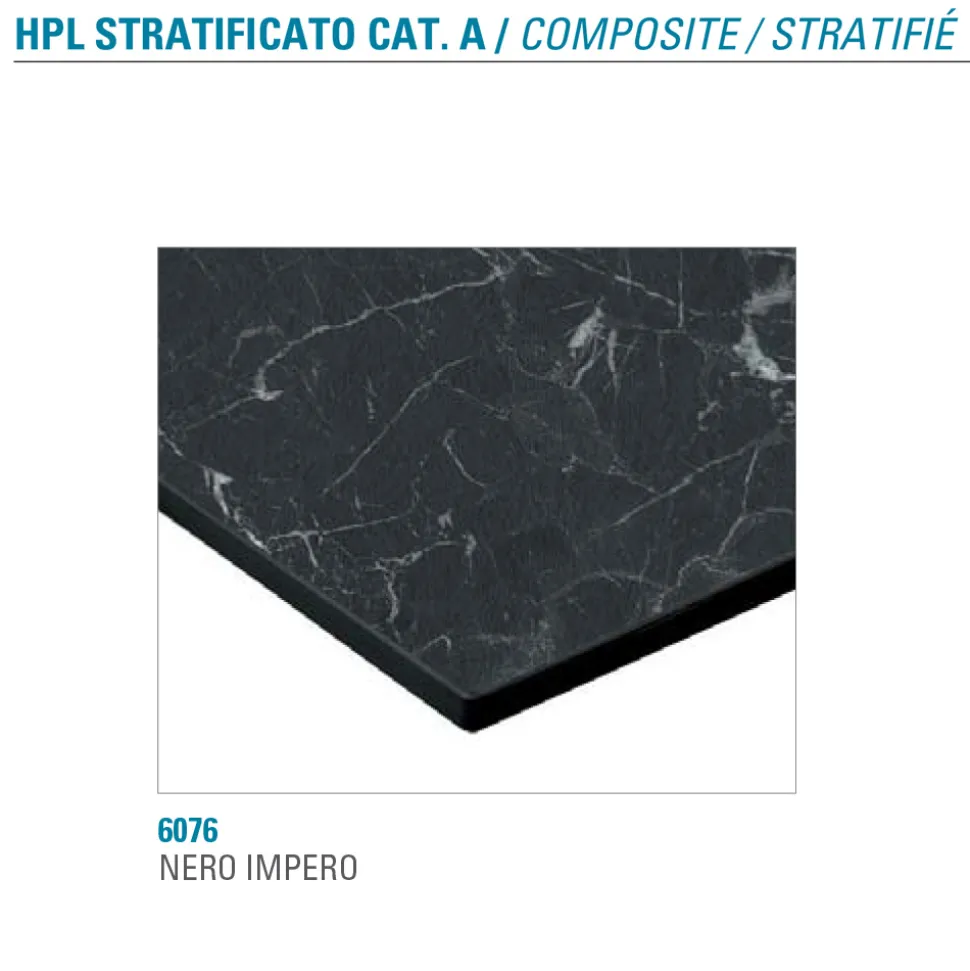 Tavolo Allungabile Fino 180 cm Tondo Hpl Stratificato Made in Italy - Bastiano