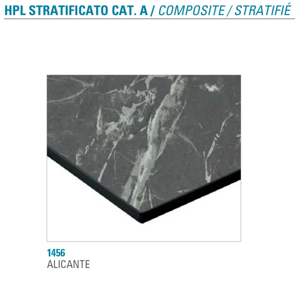 Tavolo Allungabile Fino 180 cm Tondo Hpl Stratificato Made in Italy - Bastiano