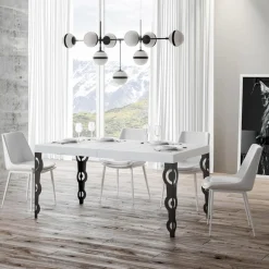 Tavolo Allungabile Fino 4 mt in Legno Nobilitato e Ferro Made in Italy – Marella