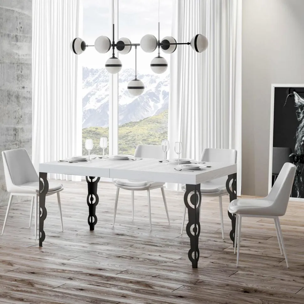 Tavolo Allungabile Fino 4 mt in Legno Nobilitato e Ferro Made in Italy – Marella