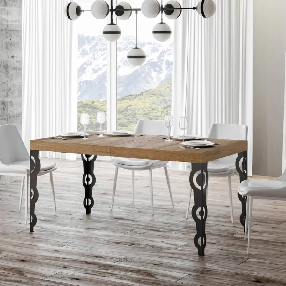 Tavolo Allungabile Fino 4 mt in Legno Nobilitato e Ferro Made in Italy – Marella