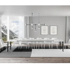 Tavolo Allungabile Fino 4 mt in Legno Nobilitato e Ferro Made in Italy – Marella