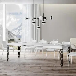 Tavolo Allungabile Fino 4 mt in Legno Nobilitato e Ferro Made in Italy – Marella
