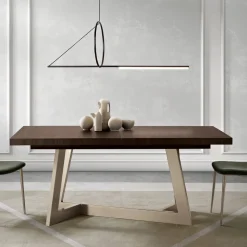 Tavolo Allungabile in Melaminico di 2 Diverse Finiture Made in Italy - Tecna