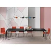 Tavolo Allungabile in Melaminico Finitura Marmo Nero Made in Italy - Ariel