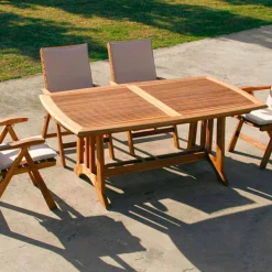 Tavolo allungabile in teak per esterni Amalfi