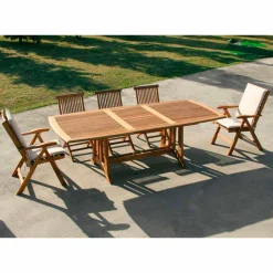 Tavolo allungabile in teak per esterni Amalfi