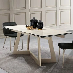 Tavolo Allungabile in Vetroceramica di 3 Diverse Finiture Made in Italy - Tecna