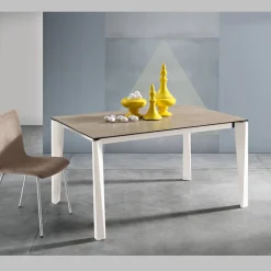 Tavolo Allungabile in Vetroceramica Finitura Fokos Terra Made in Italy - Ariel