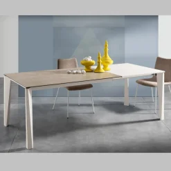 Tavolo Allungabile in Vetroceramica Finitura Fokos Terra Made in Italy - Ariel
