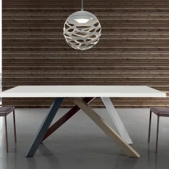 Tavolo Allungabile Moderno con Piano in Legno Laminato Made in Italy – Settimmio