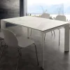 Tavolo allungabile moderno con piano in vetro ceramica Filadelfia