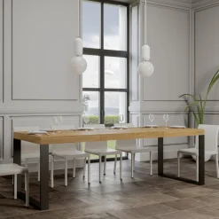 Tavolo Allungabile Moderno in Legno Nobilitato Fatto in Italia - Badesi