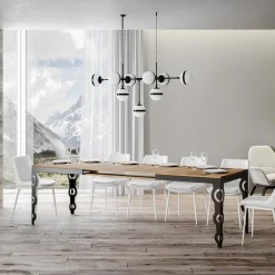 Tavolo Allungabile Moderno in Legno Nobilitato e Sottopiano in Ferro – Marella