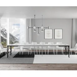 Tavolo Allungabile Moderno in Legno Nobilitato e Sottopiano in Ferro – Marella