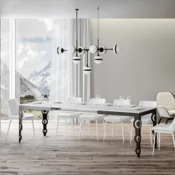 Tavolo Allungabile Moderno in Legno Nobilitato e Sottopiano in Ferro – Marella